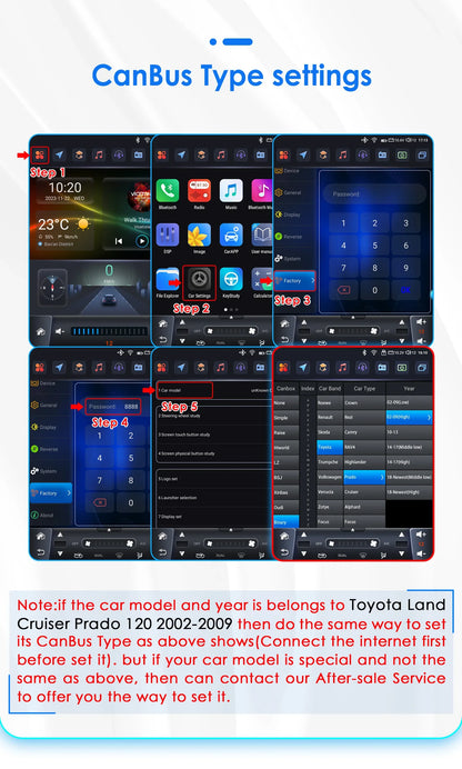 Autoradio Android 13 da 9,7" Double Din per Land Cruiser Prado 120 / Lexus GX470 2002-2009