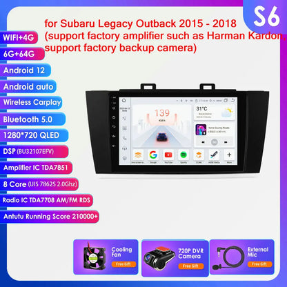Android 9" 2DIN CarPlay radio for Subaru Legacy 2015-2018