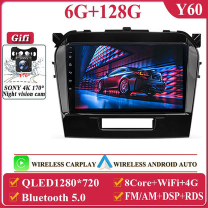 Autoradio Android da 9" per Suzuki Vitara 2017-2020, GPS e CarPlay
