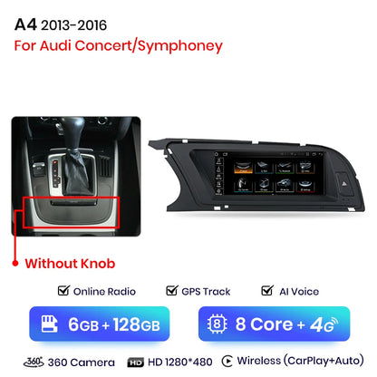 CarPlay Android Auto 8.8" 1 Din for Audi A4L 2009-2016