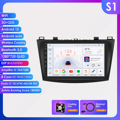 Android 9" Double Din car radio for Mazda 3 2010-2013