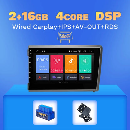 Multimedia Radio 8" 2Din Android 13 for Volvo S60 V70 XC70 XC90 2000-2004