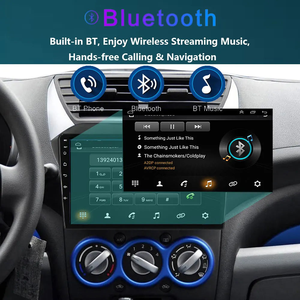 Android 12 9" 2 Din Autoradio per Suzuki Alto 2009-2016