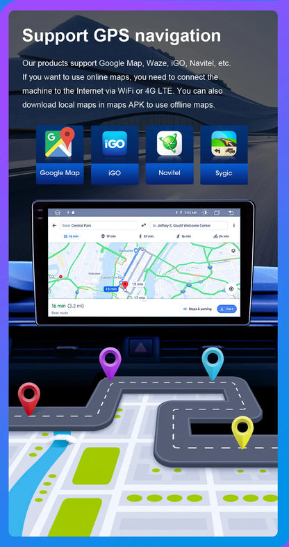 Autoradio stereo Android Auto da 9" per Kia Rio 2017-2022