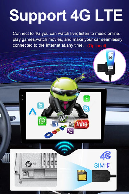 Android 10" Double Din car radio for Citroën C4 2013-2016
