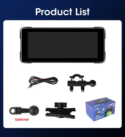 Radio Moto 7" IPX7 CarPlay Android Auto Din