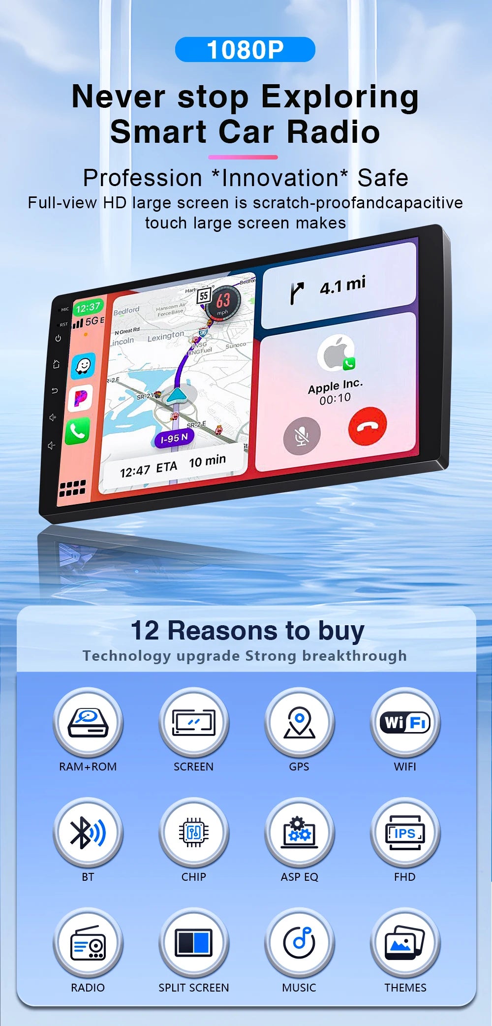 Autoradio Android da 9" per Suzuki Vitara 2017-2020, GPS e CarPlay