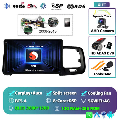 Autoradio Android 14 con CarPlay 9" 2Din per Volvo S60/V60 2011-2020