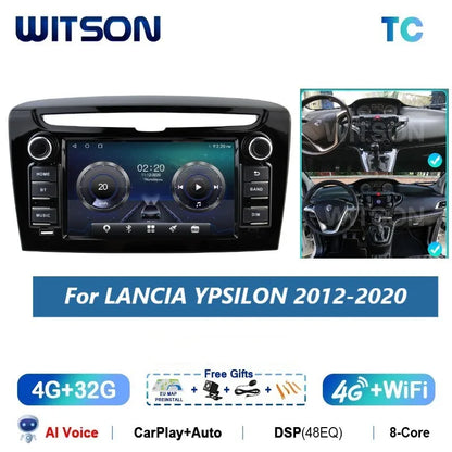 Autoradio Android 14 7" 1 Din para Lancia Ypsilon 2012-2020