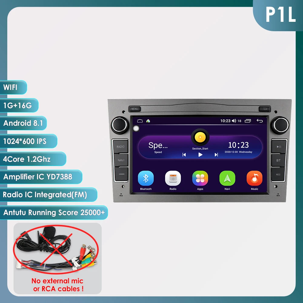 Autoradio da 7" per Opel Astra H/J 2004-2010 Corsa C/D 2004-2013