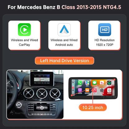 Schermo multimediale One Din da 10,25" per Mercedes-Benz AB CLASS 2013-2015