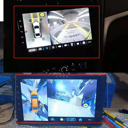 Telecamera a 360° per autoradio Android con vista dall'alto