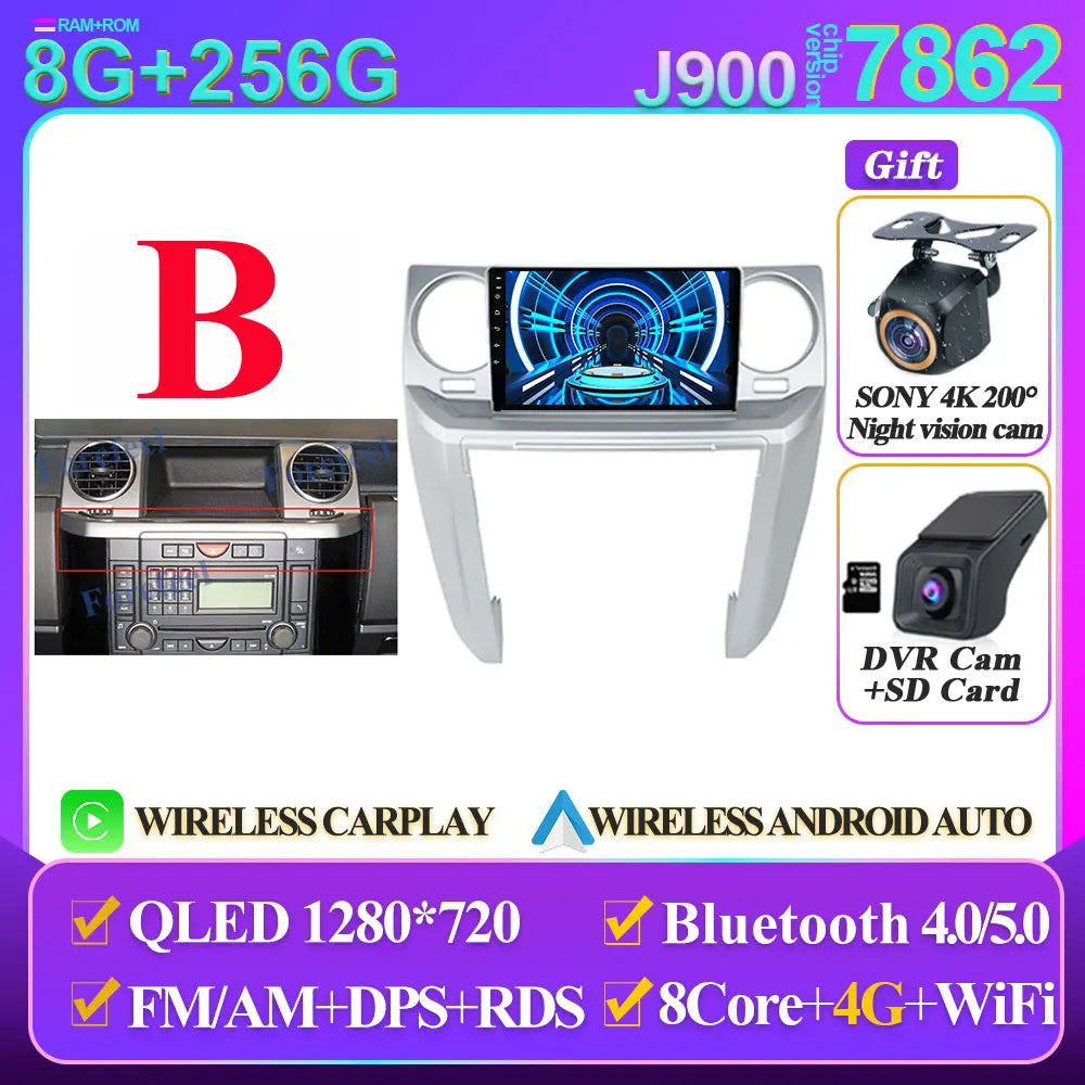 Land Rover Discovery 9" Smart Stereo Android 14, 2004-2009