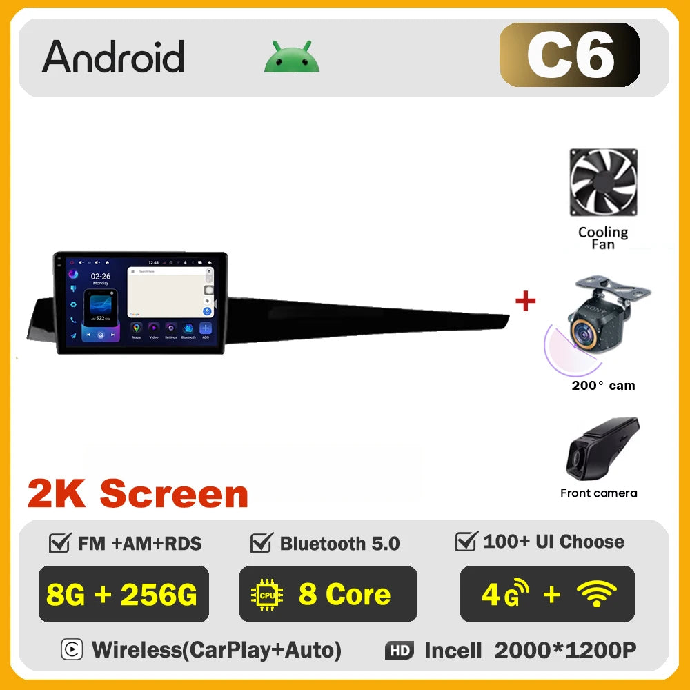 Autoradio Android 9" 1 Din para Renault Latitude/Laguna