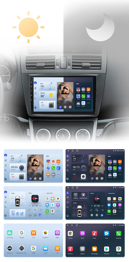 Car radio 9" 2DIN Android 12 for Mazda 6 2007-2012