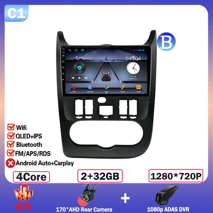 Android 13, 9" One Din, per Dacia Duster 2009-2015