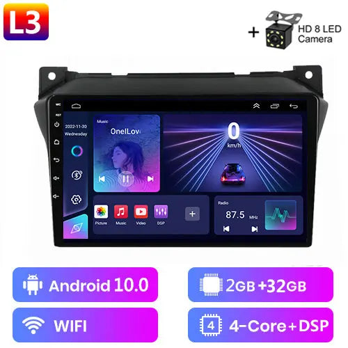 Android 12 9" 2 Din Autoradio per Suzuki Alto 2009-2016
