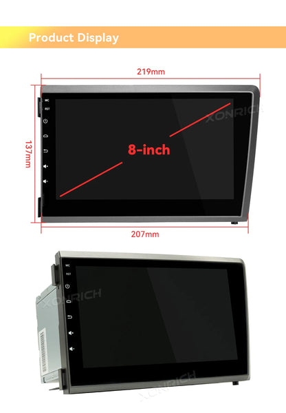 Multimedia Radio 8" 2Din Android 13 for Volvo S60 V70 XC70 XC90 2000-2004
