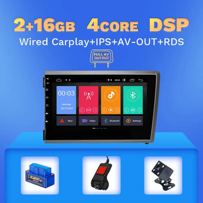Multimedia Radio 8" 2Din Android 13 for Volvo S60 V70 XC70 XC90 2000-2004