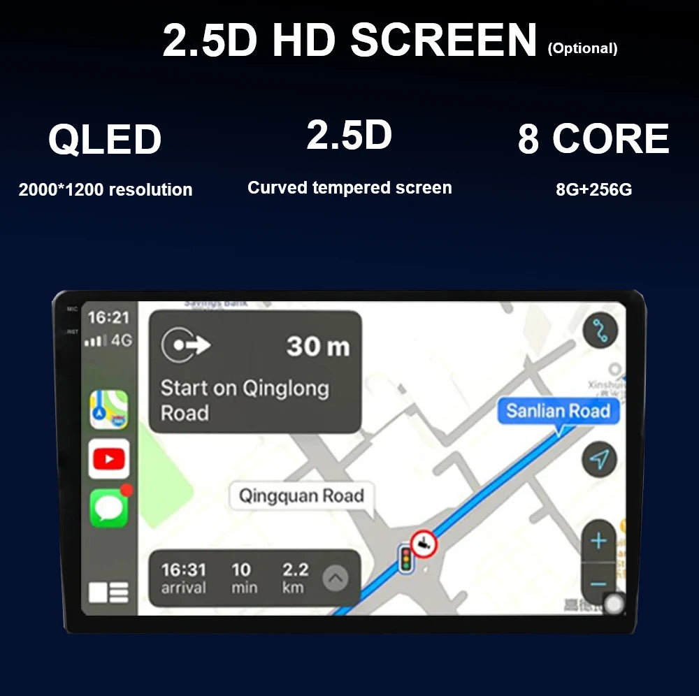 Multimediale Android CarPlay da 7" per Fiat Panda 2003-2012