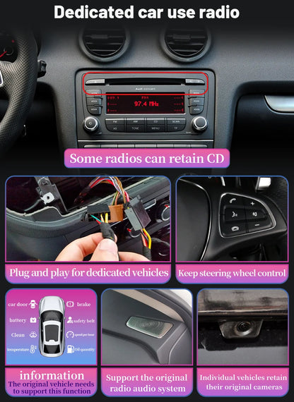 9" Android 14 CarPlay for Toyota Matrix 2003-2008 and Pontiac Vibe 2003-2004