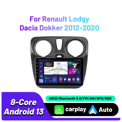 9" 2DIN CarPlay radio for Dacia Lodgy/Dokker 2012-2020