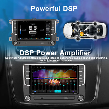 Wireless Carplay Android auto For VW Caddy 2005-2020 4-64GB Android 13 Stereo Car Radio GPS WIFI BT