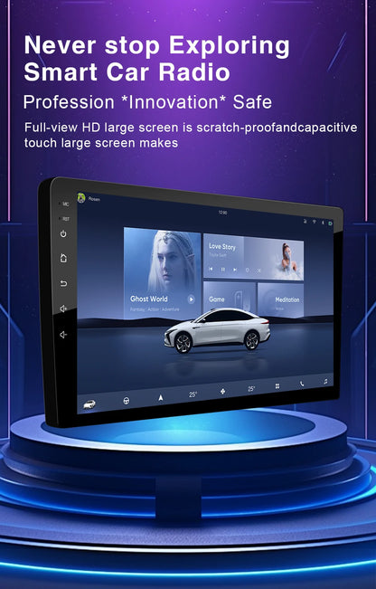 Autoradio Android 10.2" 1 Din para Renault Latitude y Renault Laguna - CarPlay, 5G Wifi, Mirror Link