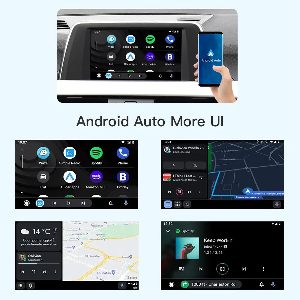 Modulo di aggiornamento Android 12 Wireless CarPlay da 10,25" per BMW Serie 1-4 (2011-2017)