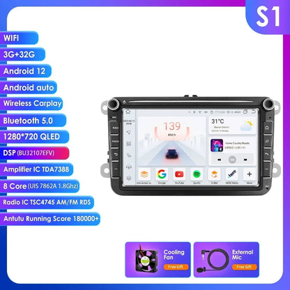 Car radio 8" Android 13 for VW Golf, Passat B7, Polo, Tiguan