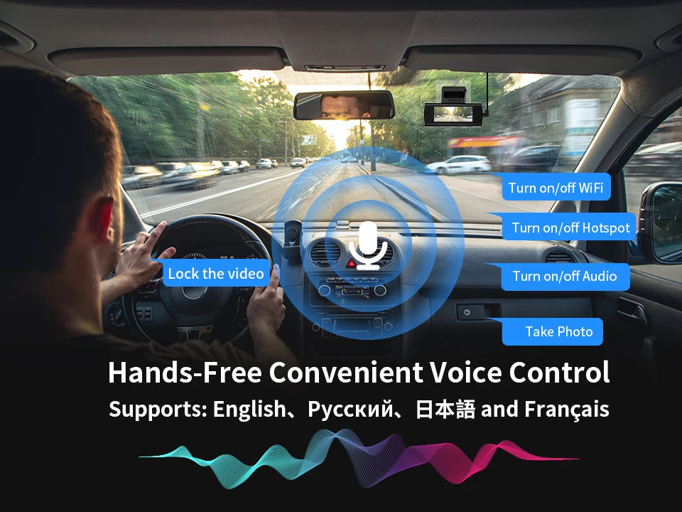 Dashcam KAWA D8 4K con Dual-Cam y GPS, 3-5'' AutoRadioCanario