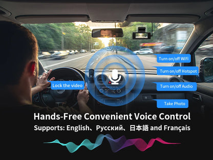 Dashcam KAWA D8 4K con Dual-Cam y GPS, 3-5'' AutoRadioCanario