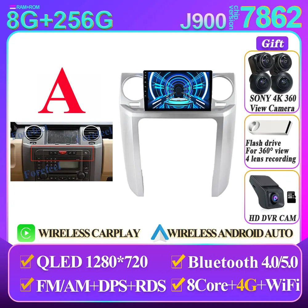 Land Rover Discovery 9" Smart Stereo Android 14, 2004-2009