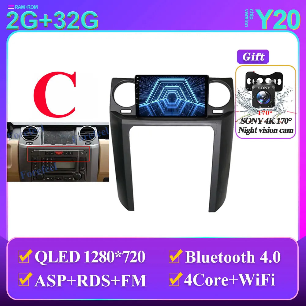 Land Rover Discovery 9" Smart Stereo Android 14, 2004-2009
