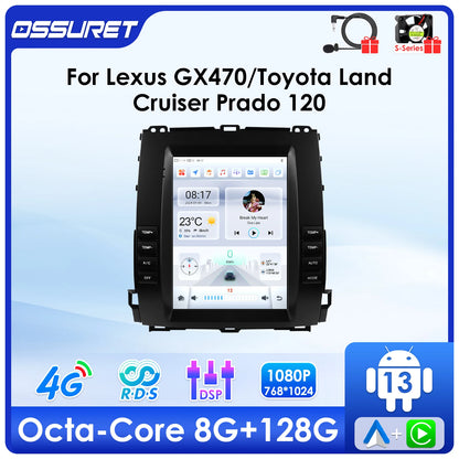 Autoradio Android 13 da 9,7" Double Din per Land Cruiser Prado 120 / Lexus GX470 2002-2009