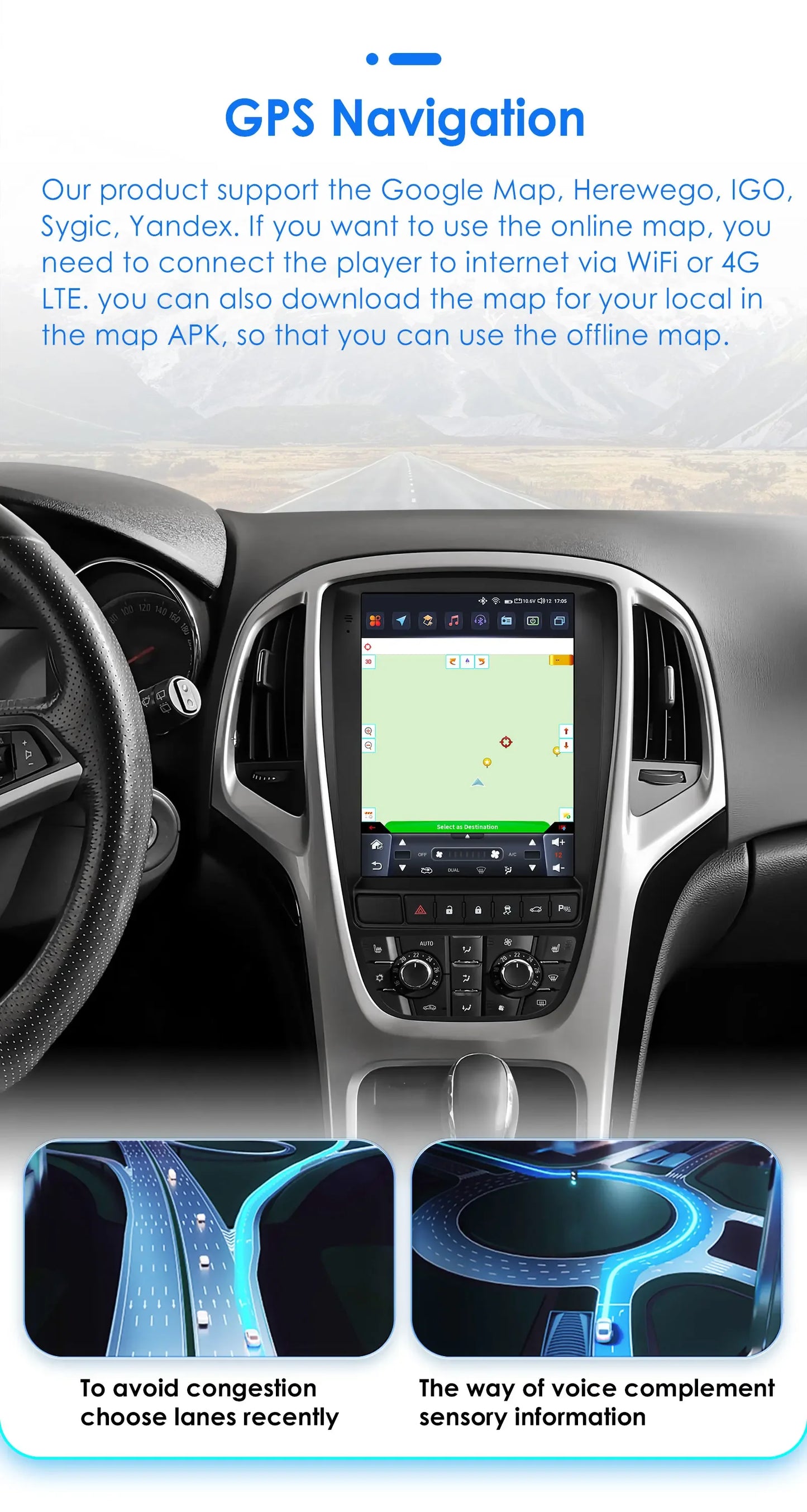 Radio Android 13, 9.7'' Carplay para Opel Astra AutoRadioCanario