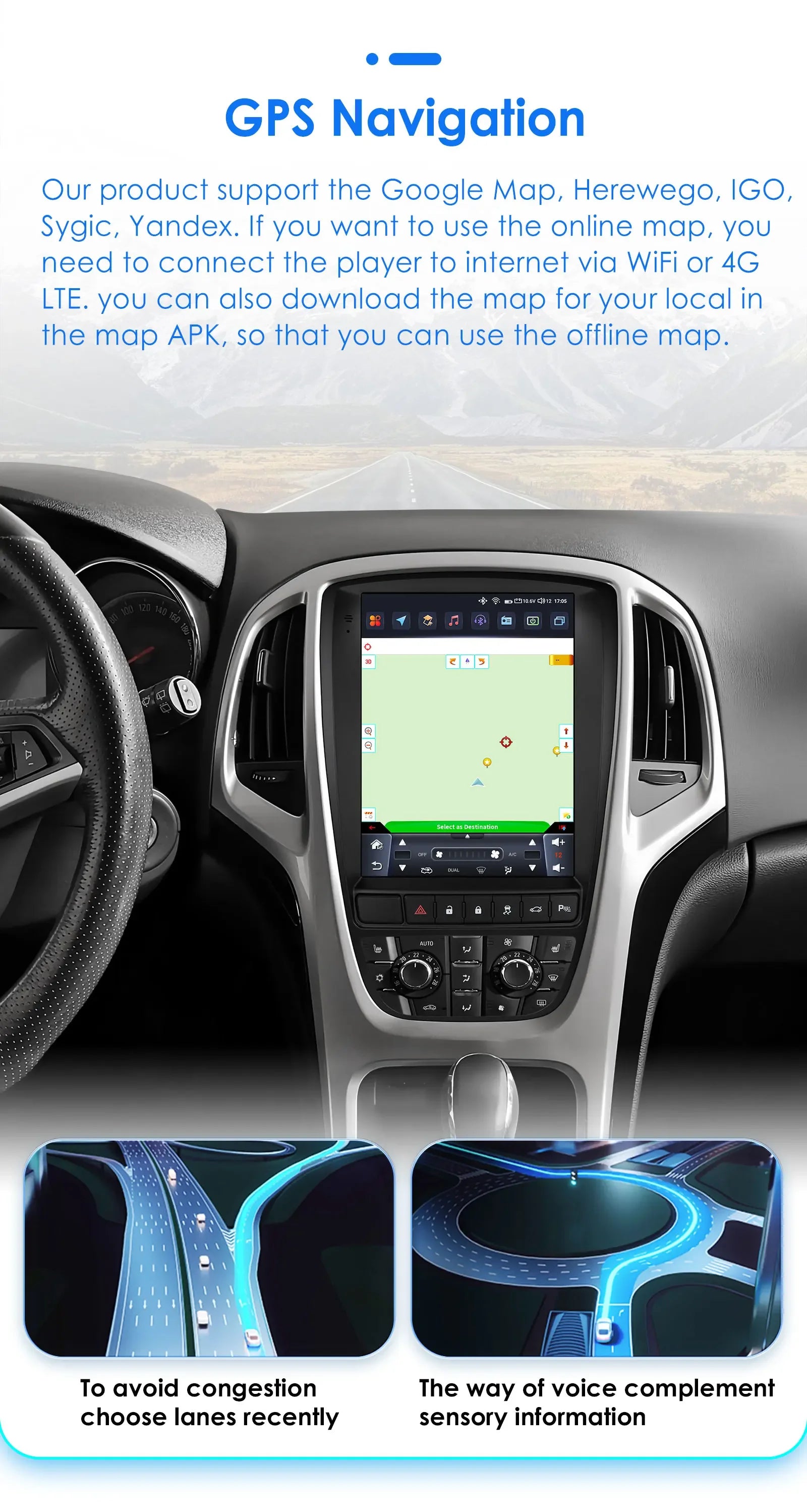 Radio Android 13, 9.7'' Carplay para Opel Astra AutoRadioCanario