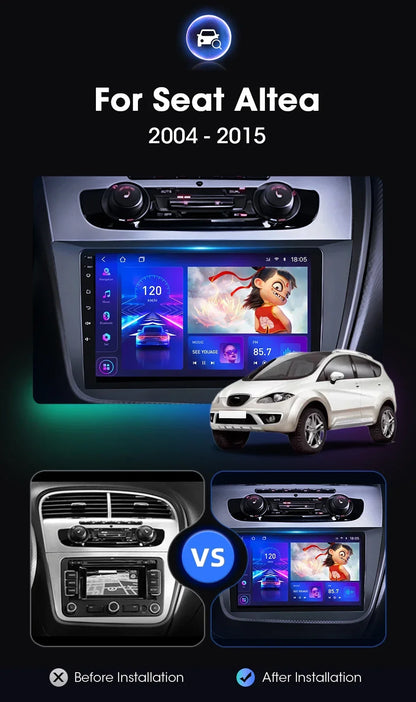 9" 2DIN CarPlay Car Stereo for Seat Altea 2004-2015