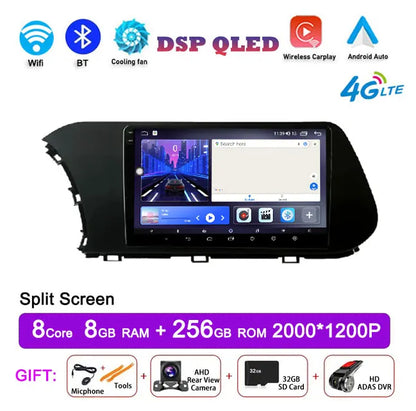 Lettore autoradio Android 14 da 9" per Hyundai I20 2021-2022 GPS