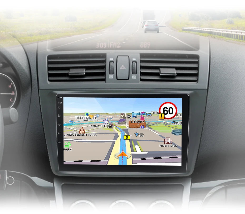 Car radio 9" 2DIN Android 12 for Mazda 6 2007-2012
