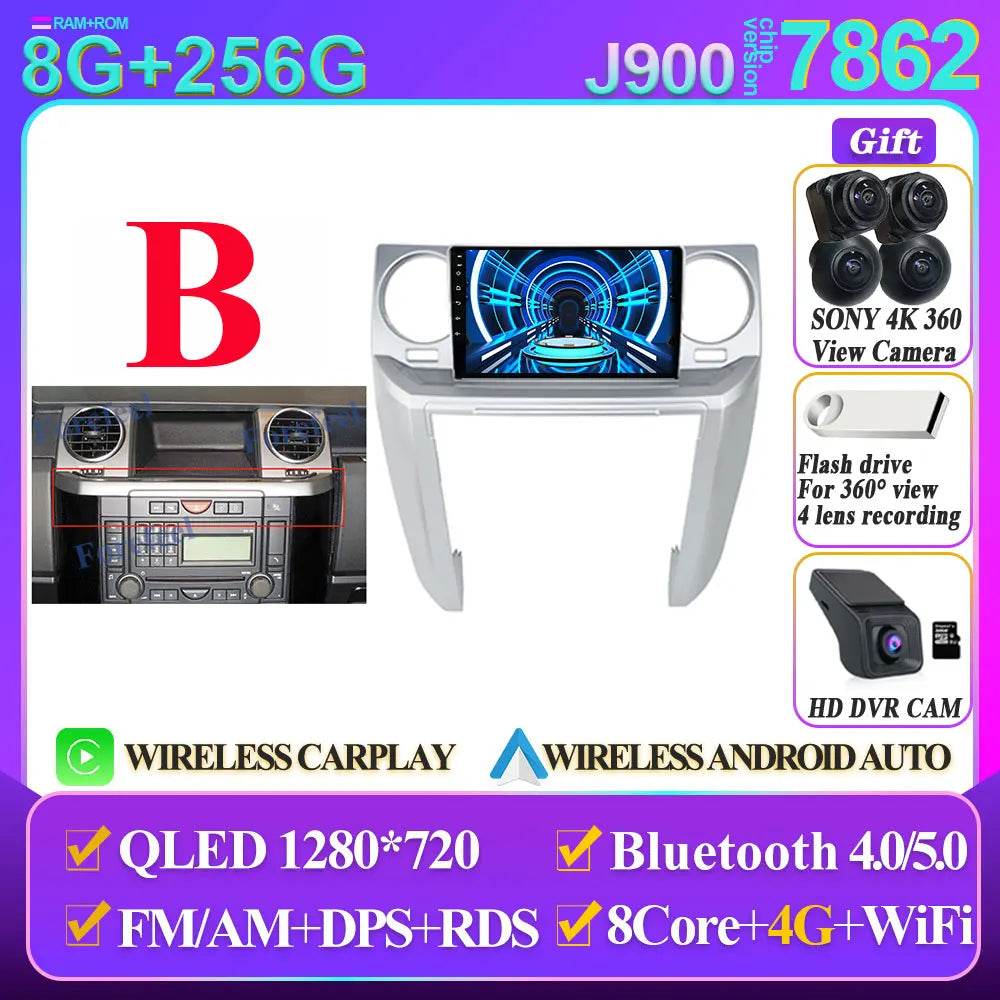 Land Rover Discovery 9" Smart Stereo Android 14, 2004-2009