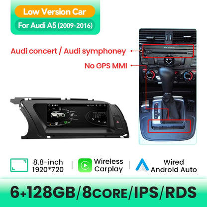 8.8" CarPlay Android Auto for Audi A5 2009-2016