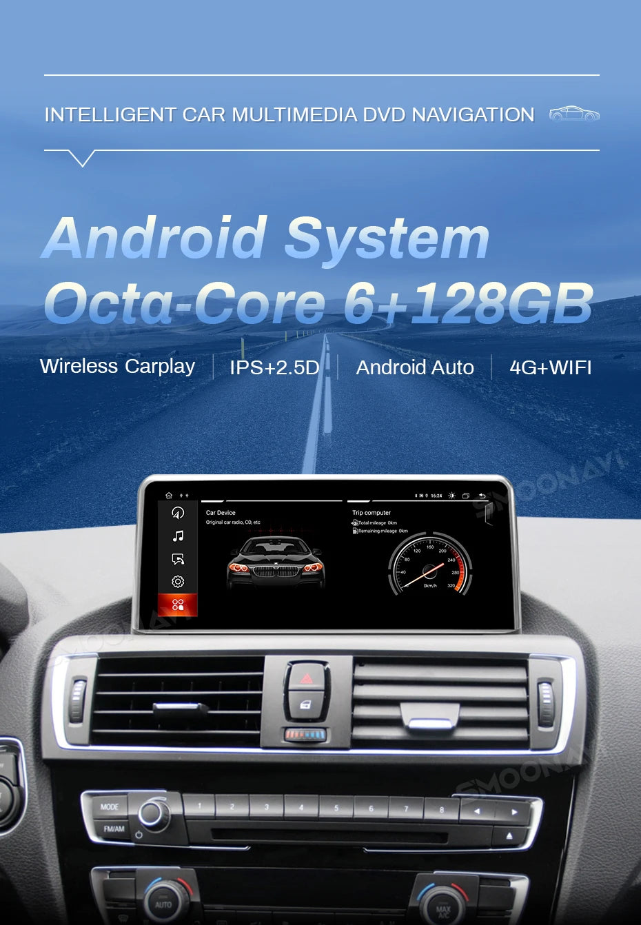 CarPlay 10.25" Multifunction Radio for BMW Series 1, 2, 3, 4 (2011-2016)
