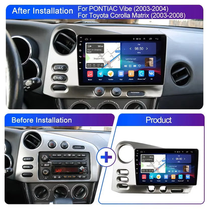 Autoradio Bluetooth per PONTIAC Vibe 2003 2004 per Toyota Corolla Matrix E140 2003-2008 Carplay Android GPS FM Smart Car System