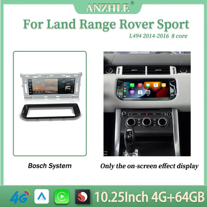 Android 13 10.25" 1 Din car radio for Range Rover Vogue/Sport 2013-2017