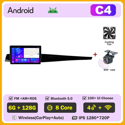 Autoradio Android 9" 1 Din para Renault Latitude/Laguna