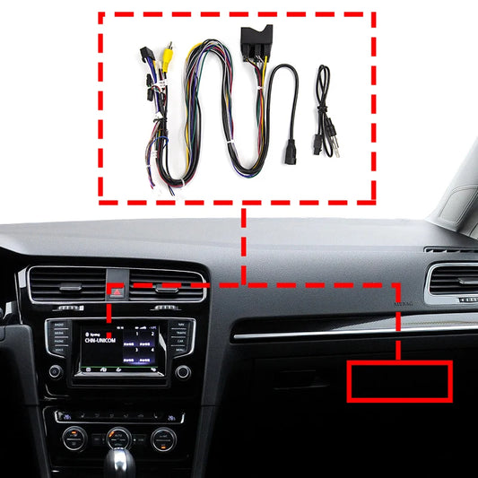 Ainavi Long Cable for VW Golf MK7 and T-Roc with CANBUS and Fiber Optic Box