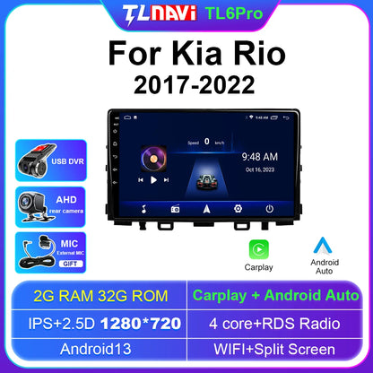 Autoradio stereo Android Auto da 9" per Kia Rio 2017-2022