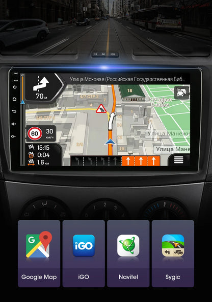 Stereo Mazda 3 2009-2013, 9" Android 12 Double Din, GPS Navigation