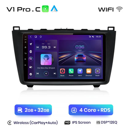Car radio 9" 2DIN Android 12 for Mazda 6 2007-2012